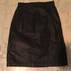 Leather Pencil Skirt
